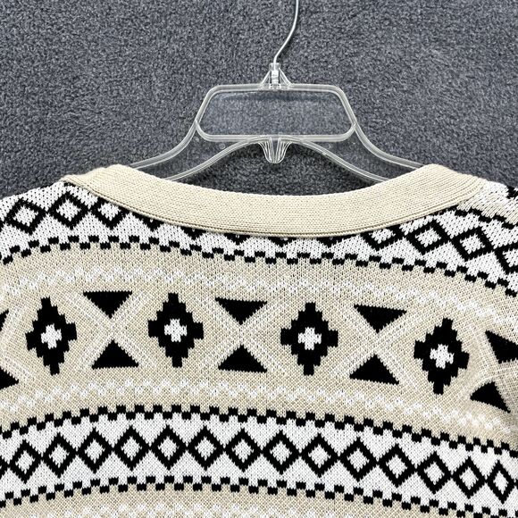Lucky Brand Sweater Womens XL Extra Large Open‎ Front Cardigan Aztec pocket - Picture 13 of 16